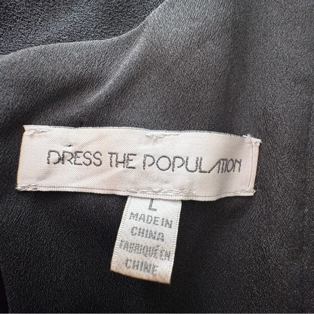 Dress The Population Dress Black Halter Straps Mermaid Whimsy Dark Romantic